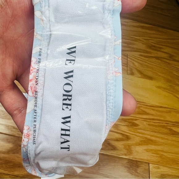 We Wore What Emily high waist high leg cut Wallpaper floral bikini bottom size S - Picture 5 of 5